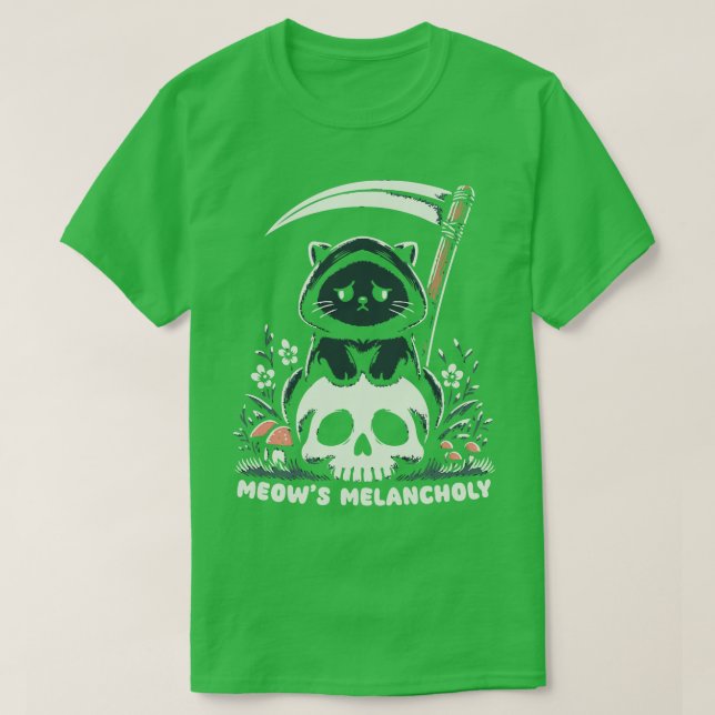 Camiseta Meows Melancholy (Frente do Design)