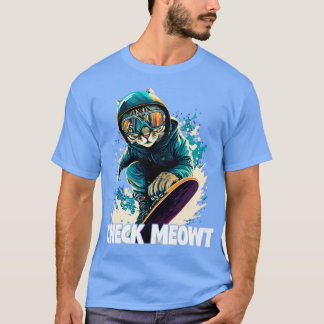 Camiseta Meowt1 de verificação do Snowboard Snowboard