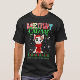 Camiseta Meowy Catmas Gato Natal Papai Noel Cachecol Feio