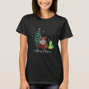 Camiseta Meowy catmas natal festa festivo Alegre gato k