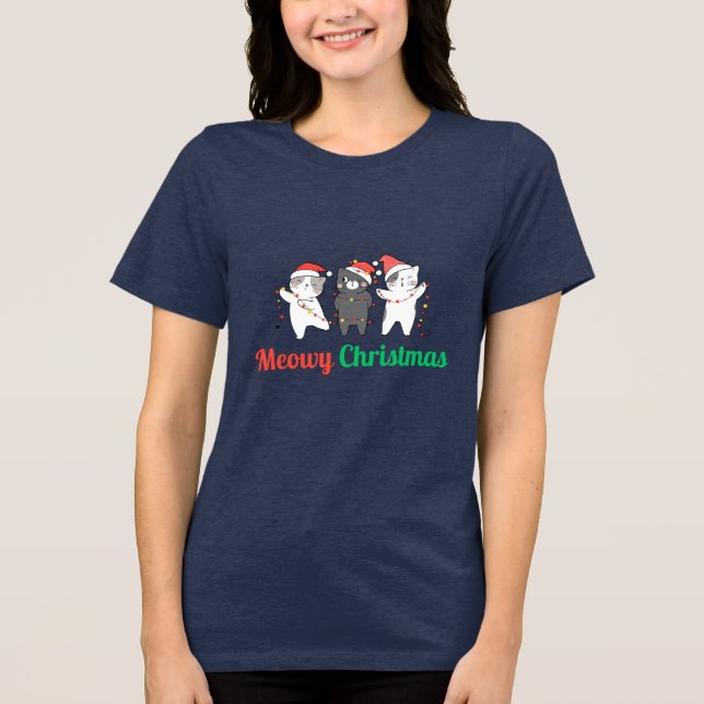 Camiseta Meowy Christmas (Frente)