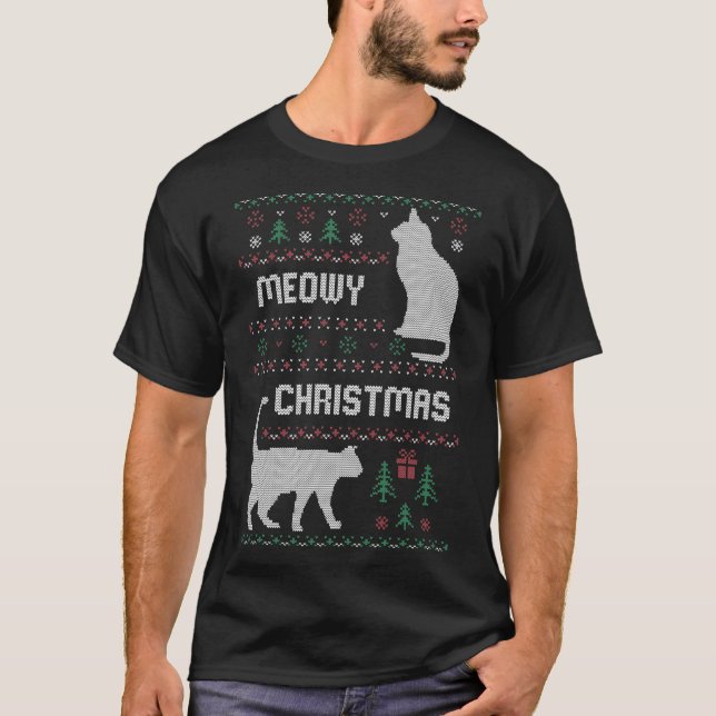Camiseta Meowy Christmas (Frente)