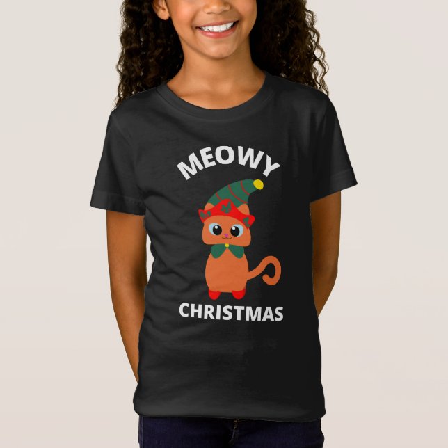 Camiseta Meowy Christmas (Frente)