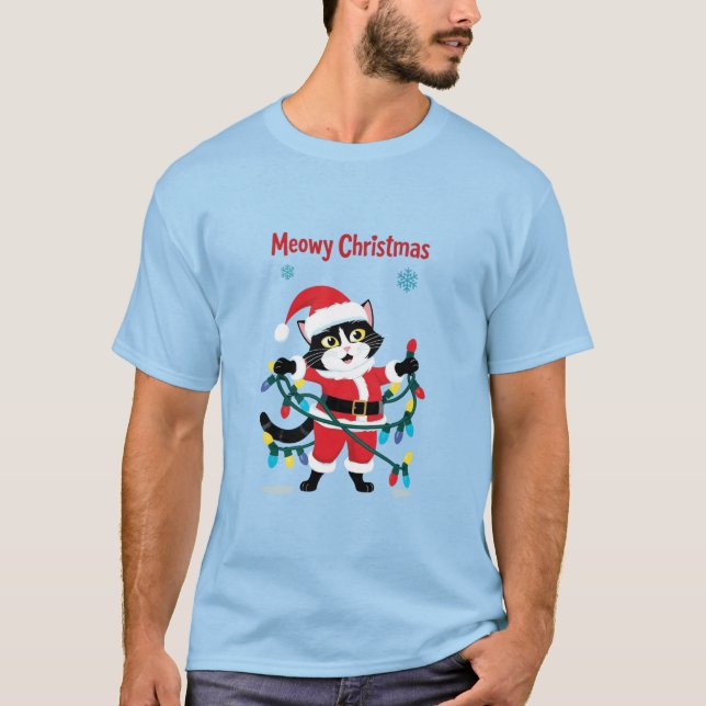 Camiseta Meowy Christmas (Frente)