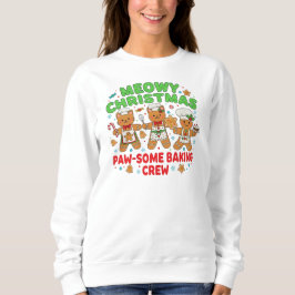 Camiseta "Meowy Christmas Baking Crew Sweatshirt