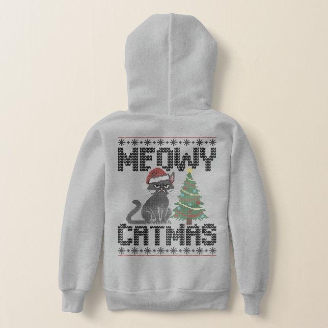 Camiseta Meowy Christmas Ya Filthy Animal - Ugly Cat (Postura das costas)