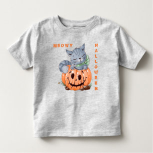 Camiseta Meowy Jack o'Lantern Kitten Halloween