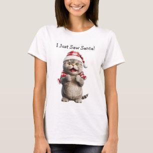 Camiseta Meowy Meow Christmas Cat T Shirt