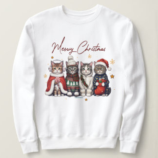 Camiseta Meowy Merry Christmas Sweatshirt