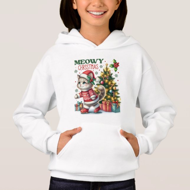 Camiseta Meowy natal (Frente)