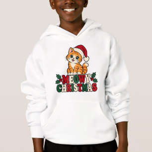 Camiseta Meowy Natal Moletom Infantil de Gato