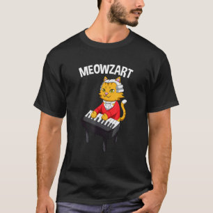 Camiseta Meowzart Musical Clássico Gato Gatito Mozart Class