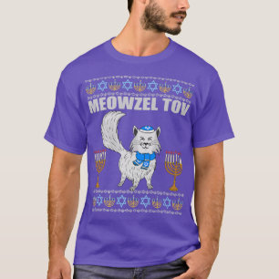 Camiseta Meowzel de gatos engraçados e judeus hanukkah chan