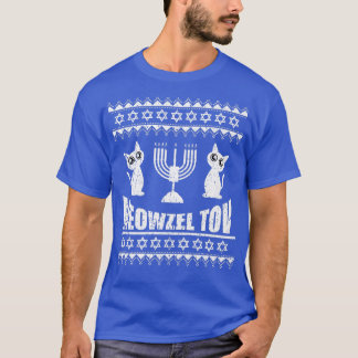 Camiseta Meowzel Tov Chanukah, dono judeu do gato Ugly Hanu