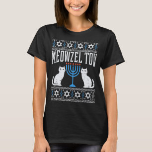Camiseta Meowzel Tov Chanukah, dono judeu do gato Ugly Hanu
