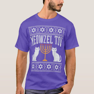 Camiseta Meowzel Tov Chanukah, dono judeu do gato Ugly Hanu
