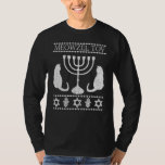 Camiseta Meowzel Tov Chanukah, dono judeu do gato Ugly Hanu<br><div class="desc">Meowzel Tov Chanukah,  dono judeu do gato Ugly Hanukkah 2</div>