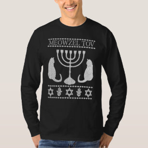 Camiseta Meowzel Tov Chanukah, dono judeu do gato Ugly Hanu