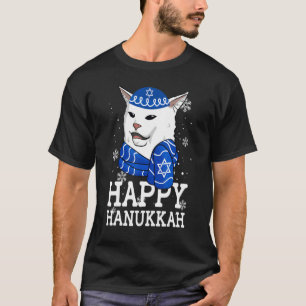 Camiseta Meowzel Tov Feliz Hanukkah Smudge Cat Meme Feriad