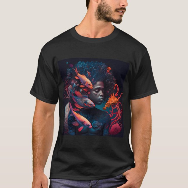 Camiseta Mer-homem em repouso (Frente)