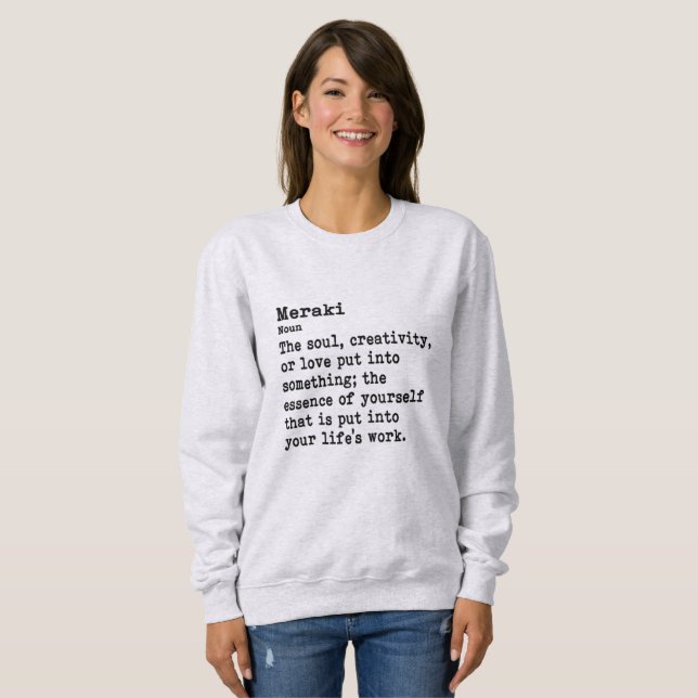 Camiseta Meraki: Pescoço da tripulação (Frente Completa)