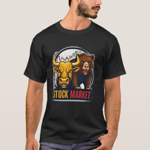 Camiseta Mercado Bull Bear Forex Trader Capitalismo Capital