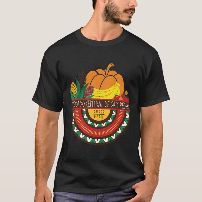 Camiseta Mercado Central de San Pedro � Cusco, Peru (Frente)