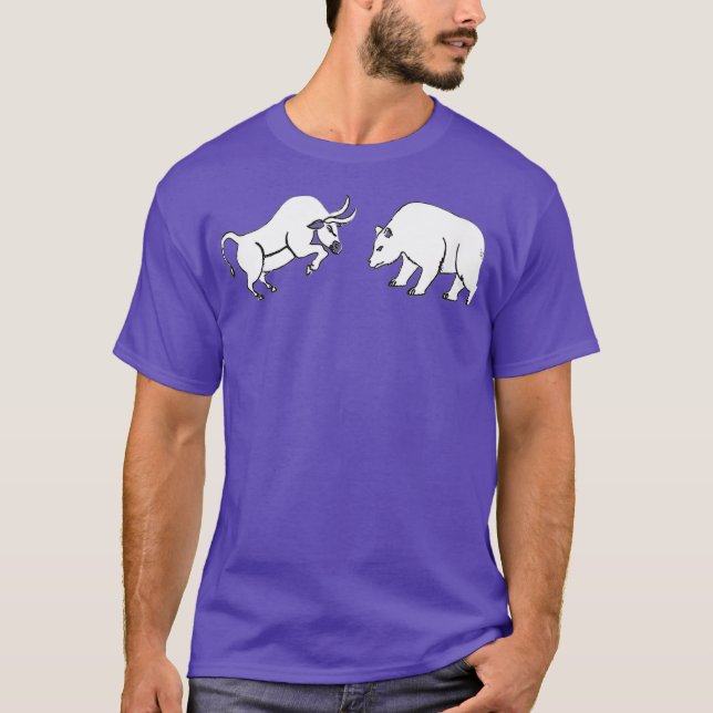 Camiseta Mercado das ações Bull e Bear Forex Trator (Frente)