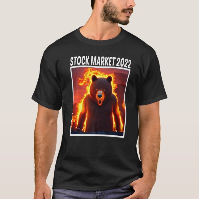 Camiseta Mercado de ações 2022 Mercado de ursos Reces de ne (Frente)