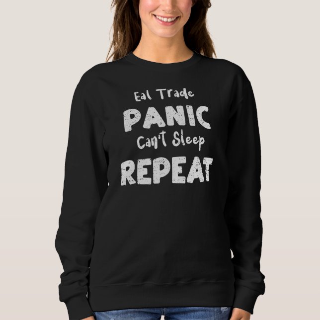 Camiseta Mercado de ações Comer Pânico comercial não pode d (Frente)