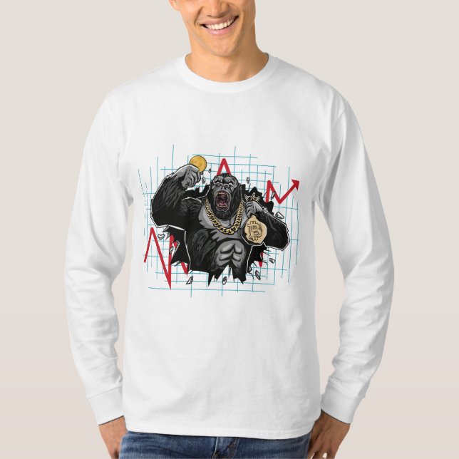 Camiseta Mercado de Criptomoeda Bitcoin (Frente)