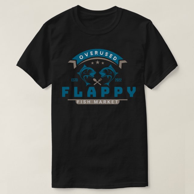 Camiseta Mercado de Peixes Chatos Superutilizados (Frente do Design)