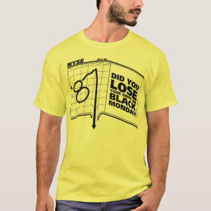 Camiseta Mercado de valores de acção preto de segunda-fei