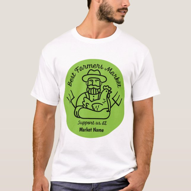 Camiseta Mercado dos agricultores locais (Frente)