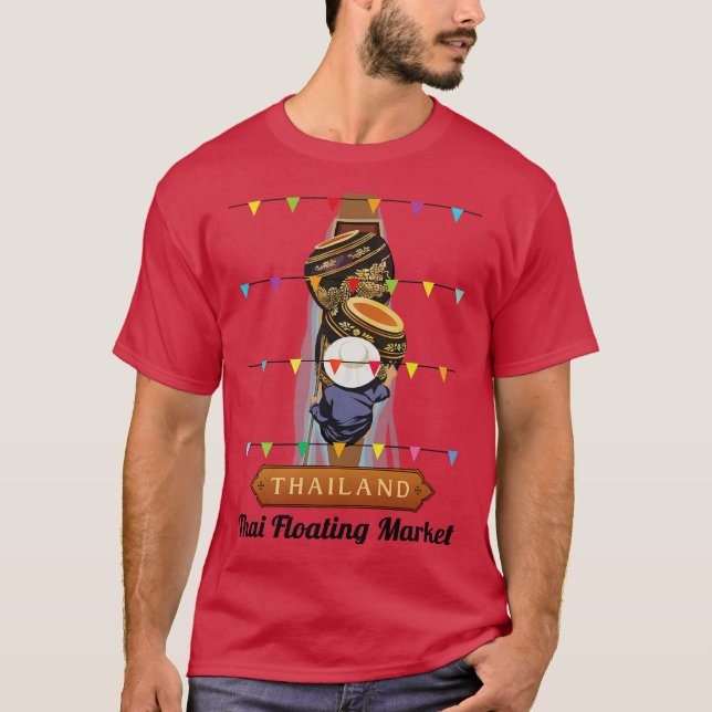 Camiseta Mercado Flutuante Tailandês (Frente)