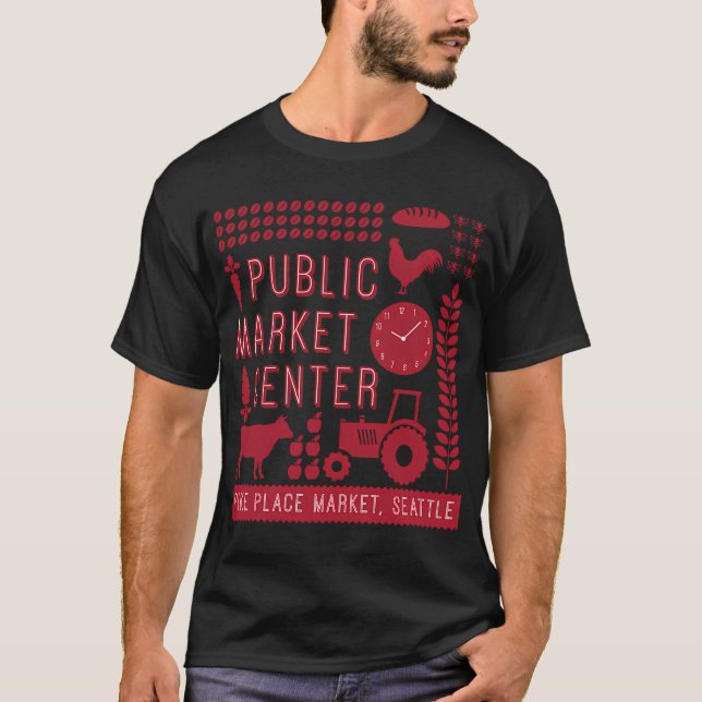 Camiseta Mercado Pike Place - Seattle (Frente)