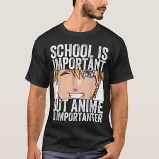 Camiseta Mercadoria de Anime Escola É Importante Mas Anime