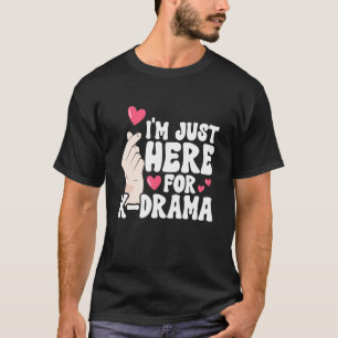 Camiseta Mercadoria de K Drama K Pop Símbolo de Mão Coração