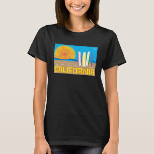 Camiseta Mercadorias de Sol, Areia e Surf da Praia da Calif