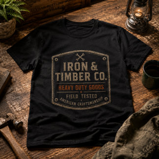 Camiseta Mercadorias Pesadas | Gráfico Industrial Vintage