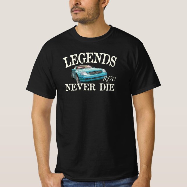 Camiseta Mercedes Benz SLK R170 - Legends Never Die (Frente)