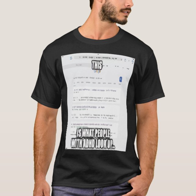 Camiseta Merch de consciência ADHD (Frente)