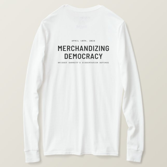 Camiseta "Merchandização da Democracia" (Verso do Design)