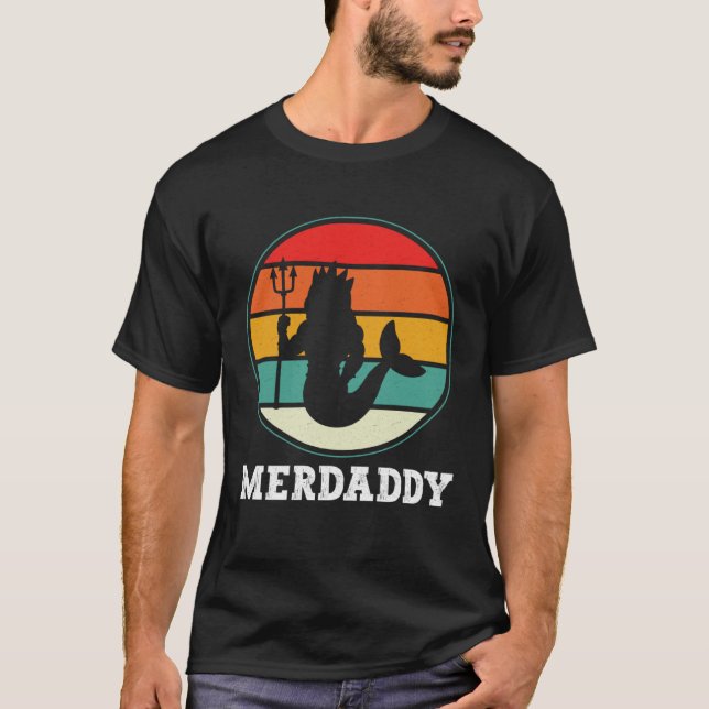 Camiseta Merdaddy Security Merman Mermaid Daddy Fish Father (Frente)
