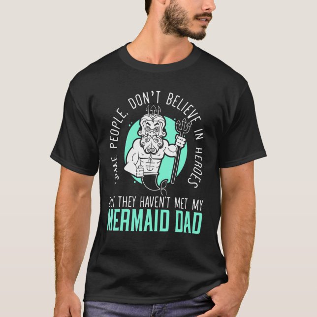 Camiseta Merfolk Aquatic Creature Mermaid Pai (Frente)