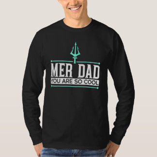Camiseta Merfolk Aquático de Criação de Sereia Pai
