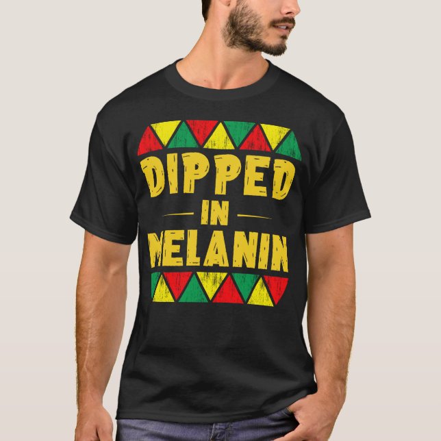 Camiseta mergulhada na melanina (Frente)