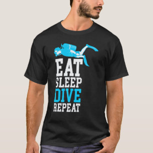 Camiseta Mergulhador Abaixo Bandeira de Mergulho Mergulho E