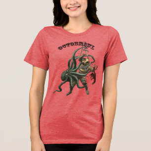 Camiseta Mergulhador Antigo com um Polvo e uma Lagosta URM