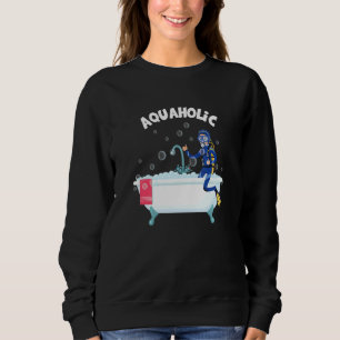 Camiseta Mergulhador Aquaholic Diver Scuba Mergulhando Ocea